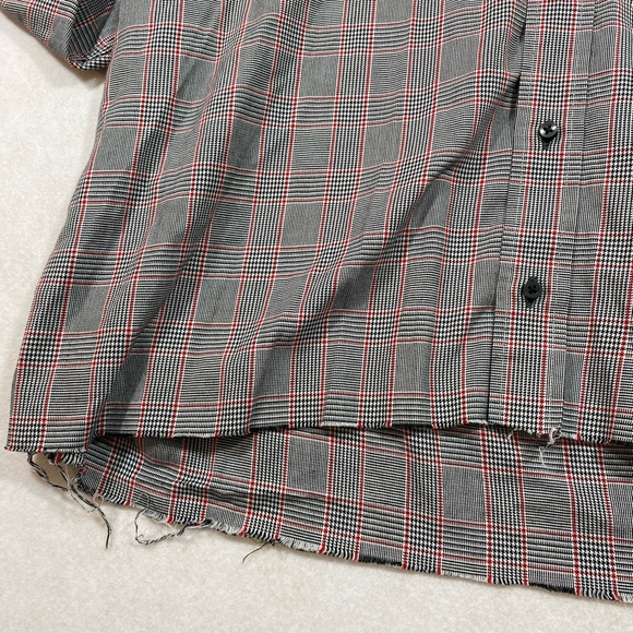 Tommy Hilfiger Plaid Shirt button Down shirt collared long sleeves  Frayed Top - Picture 2 of 9